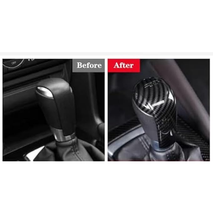 rayihni Center Console Gear Shift Knob Cover Carbon Fiber Style Interior Decoration Sticker Panel Cap Trim Compatible with Mazda CX5 CX9 CX3 6 3 - Image 4