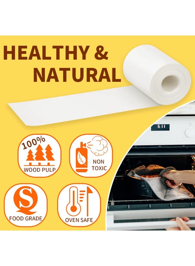 Hayat Comfort Baking Silicone Oil Paper, Baking Parchment Paper Side Liners - Baking Strips Roll for Round Cake Pans, Cheesecake Springform Pan, Non Stick Pan Lining Paper 10cm x 200cm, Pre-cut Heat Resistant Kitchen Paper - Image 4