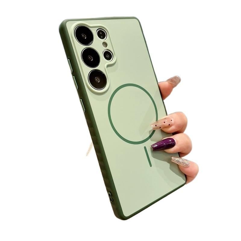 MagSafe Samsung S25 Ultra Drop Protection TPU for Samsung S25 with Two Tone Design and Skin Feel in Green - Image 1
