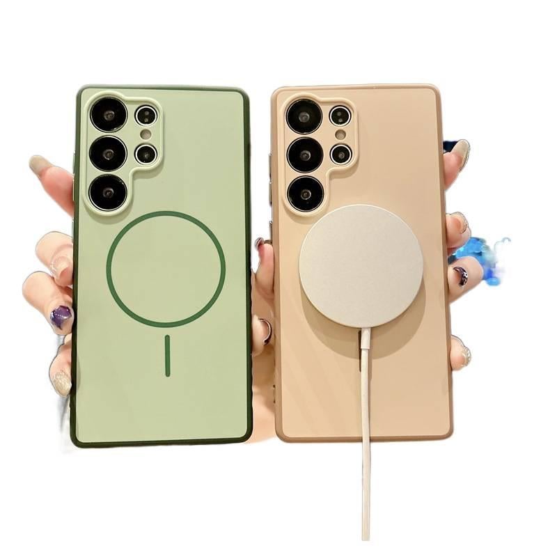 MagSafe Samsung S25 Ultra Drop Protection TPU for Samsung S25 with Two Tone Design and Skin Feel in Green - Image 3