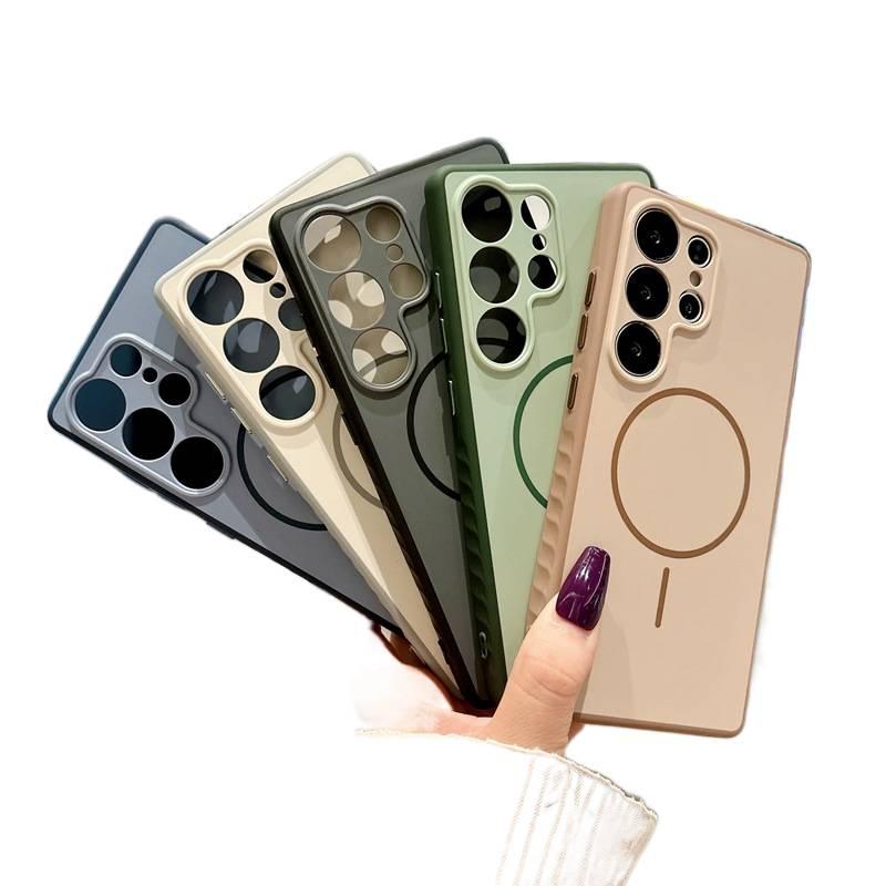 MagSafe Samsung S25 Ultra Drop Protection TPU for Samsung S25 with Two Tone Design and Skin Feel in Green - Image 2