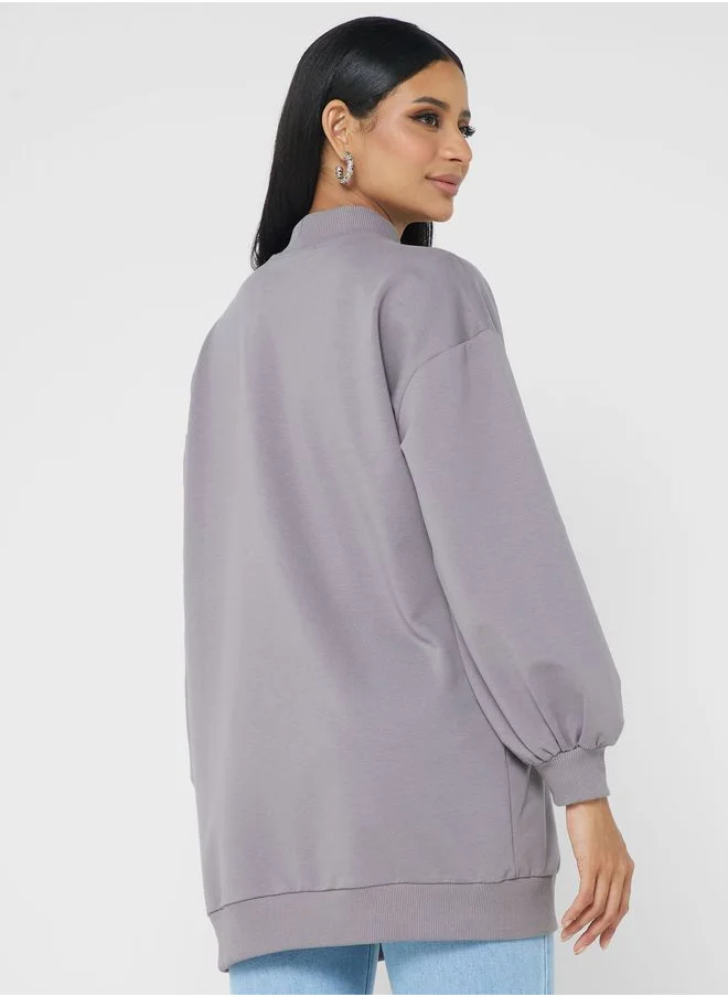 Refka by modanisa High Neck Sweatshirt