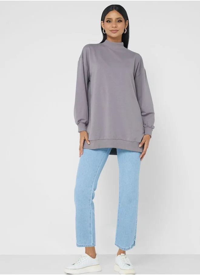 Refka by modanisa High Neck Sweatshirt