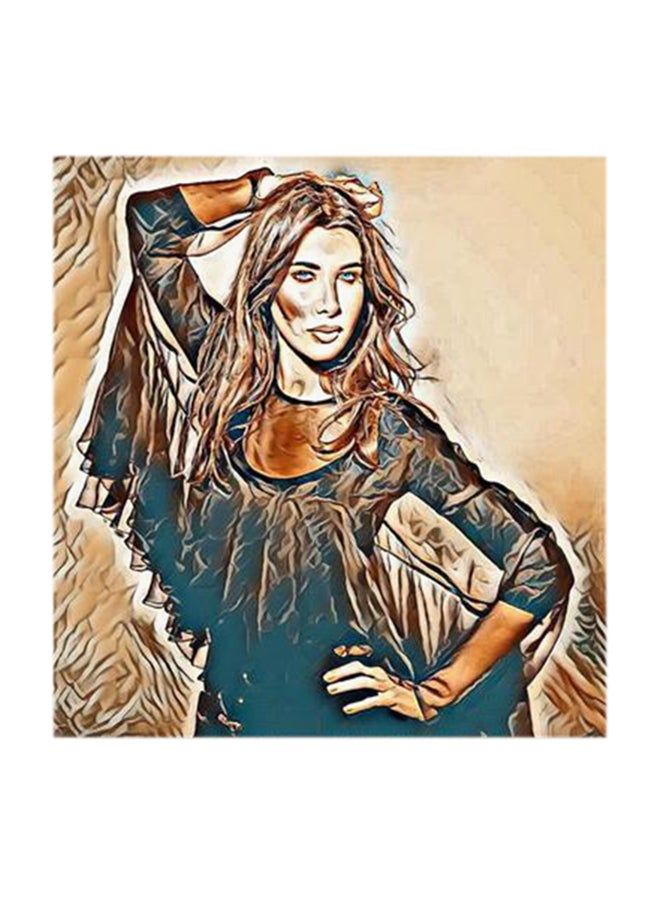 RYN Nancy Ajram MDF Wall Art Multicolour 30x30centimeter - Image 1