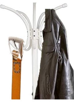 AL WADI FURNITURE AWF Al Wadi Furniture Metal Coat Rack Stand with Natural Marble Base,Coat Hanger, Free Standing Hall Tree with 14 Hooks for Hanging Scarf, Bag, Jacket, Home Entry-way Hat Organizer (White)  - Image 4