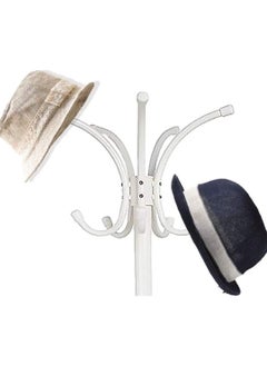 AL WADI FURNITURE AWF Al Wadi Furniture Metal Coat Rack Stand with Natural Marble Base,Coat Hanger, Free Standing Hall Tree with 14 Hooks for Hanging Scarf, Bag, Jacket, Home Entry-way Hat Organizer (White)  - Image 5