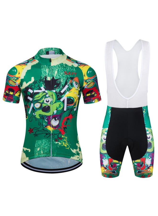 New Cycling Clothing Short-sleeved Suit Men's And Women's Summer Bicycle Equipment Breathable Road Bike Belt Pants