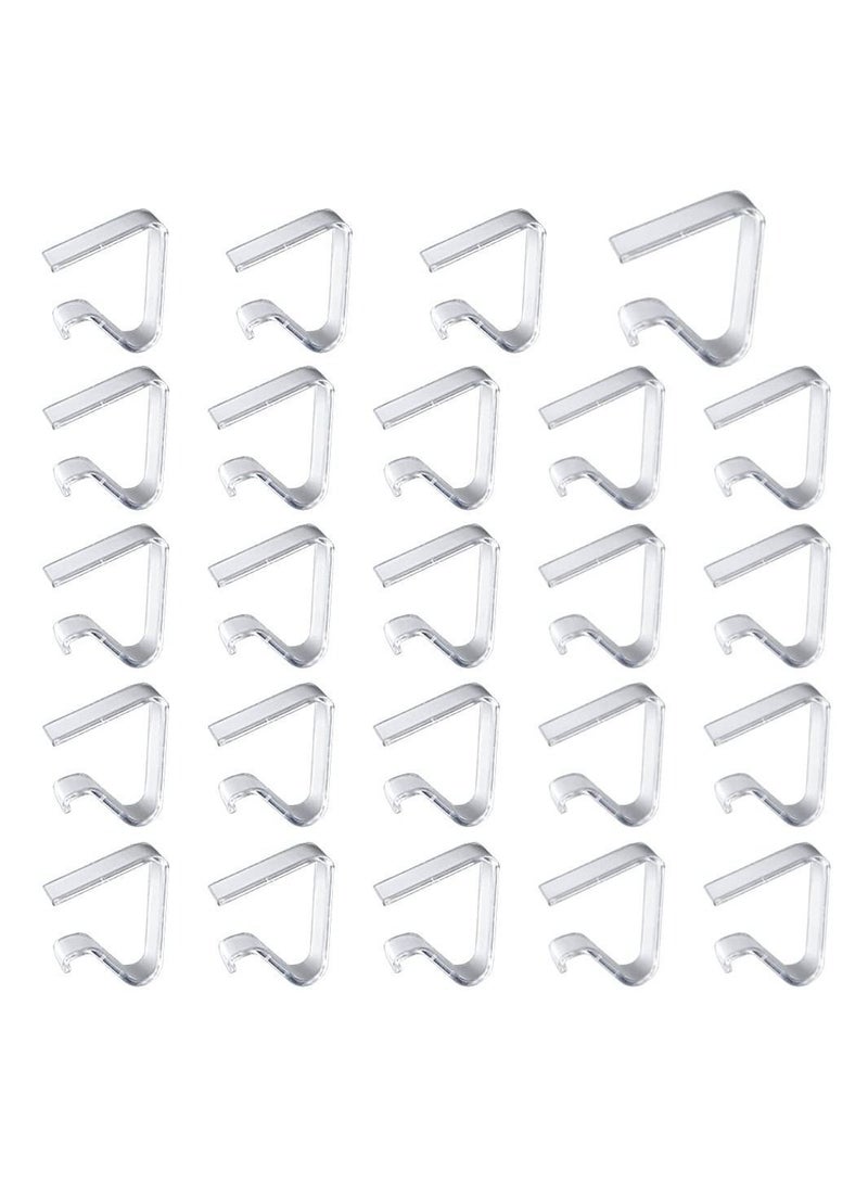 24 Pieces Plastic Tablecloth Clips, Table Cloth Clamps, Transparent Cover Holder, Clear Clips for Outside, Picnics, Weddings, Camping, Restaurant (Large) - Image 1