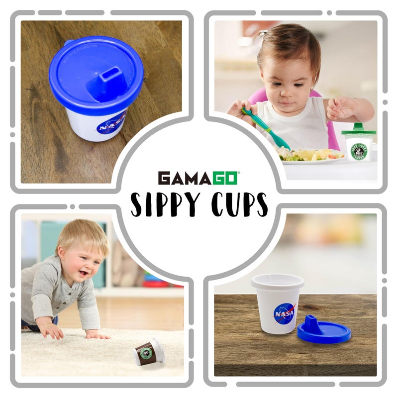 GAMAGO NASA Baby Sippy Cup - Adorably Cute Learner Sippy Cup for Babies, Toddlers and Kids - 6+ Months Old - Holds 7 Ounces - BPA-Free - Food-Safe - Spill Proof - Easy to Clean - Image 5