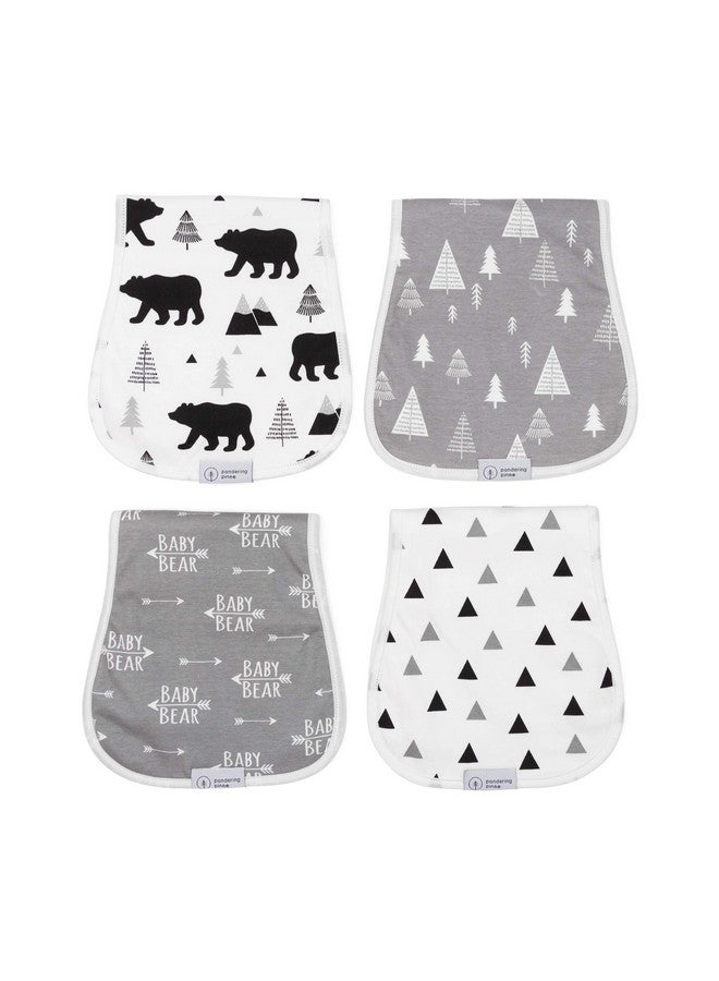 Pondering Pine Organic Burp Cloths for Baby Boys and Girls with Bag - XLarge Absorbent Burping Clothes, Newborn Towel, Milk Spit Up Rags, Burpy Cloth Bib for Unisex, Boy, Girl, Baby Bear Woodland, 4 Pack - Image 4