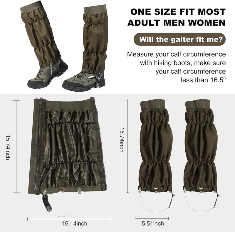 Uponauot Snake Gaiters for Men Women Adjustable Waterproof Gators for Hiking Boots Lightweight Hunting Snake Guards for Lower Legs Snake Bite Proof Leggings Chaps - Image 5