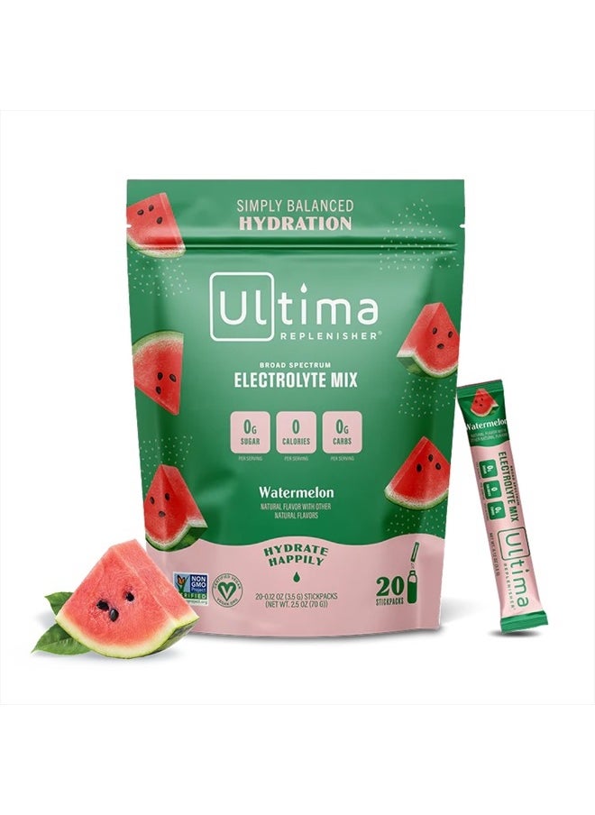 Ultima Replenisher Replenisher 6 Essential Electrolytes* Watermelon 20 Stickpacks each 0.12 oz Packaging May Vary  - Image 2