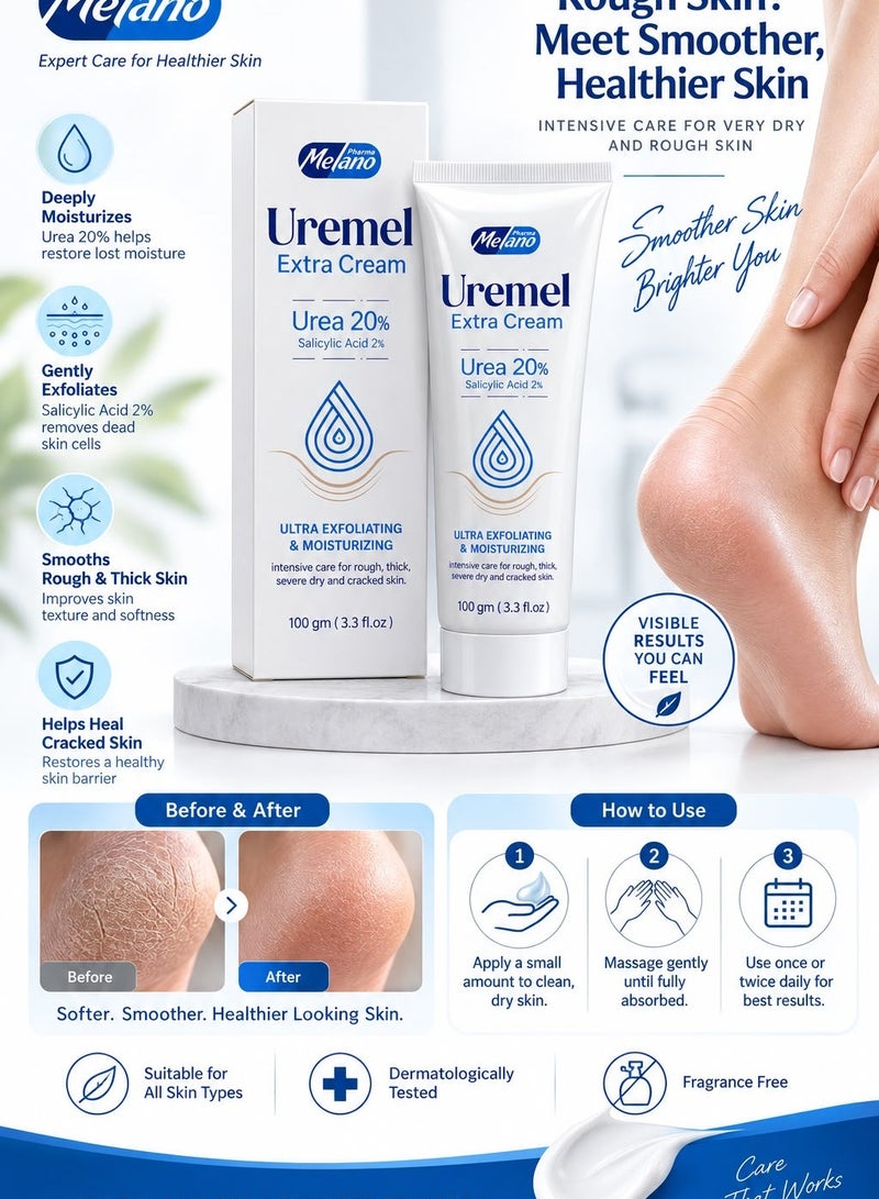 MELANO Uremel Extra Cream Urea 20% 100 ml - Image 3