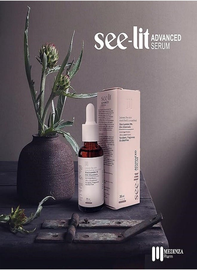 MEDINZA - SEE-LIT - Lit Advanced Serum Niacinamide 20% Zinc Gluconate 30ml - Image 1