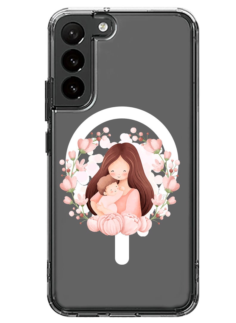 Theodor Magnetic Case for Samsung Galaxy S23 6.1-inch Compatible with MagSafe Wireless Charging, Shockproof Phone Bumper Cover Mothers love - Image 1