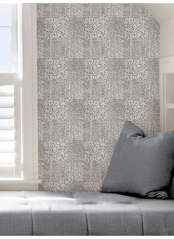NuWallpaper Nus4386 Mayim Peel & Stick Wallpaper Black  - Image 3
