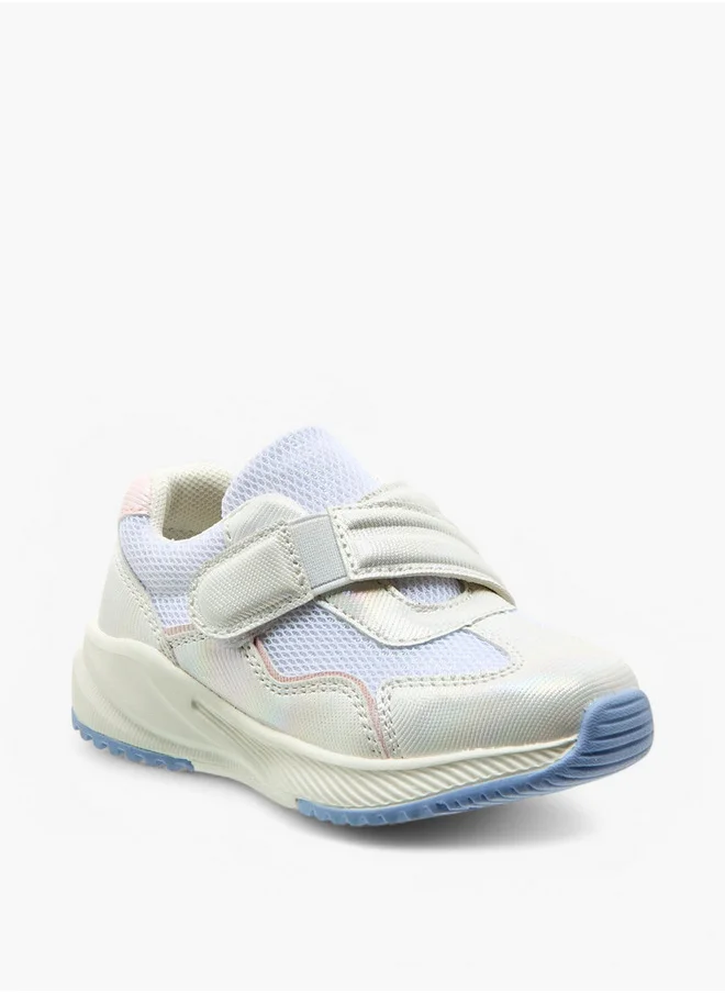 Barefeet Panelled Sneakers with Hook and Loop Closure