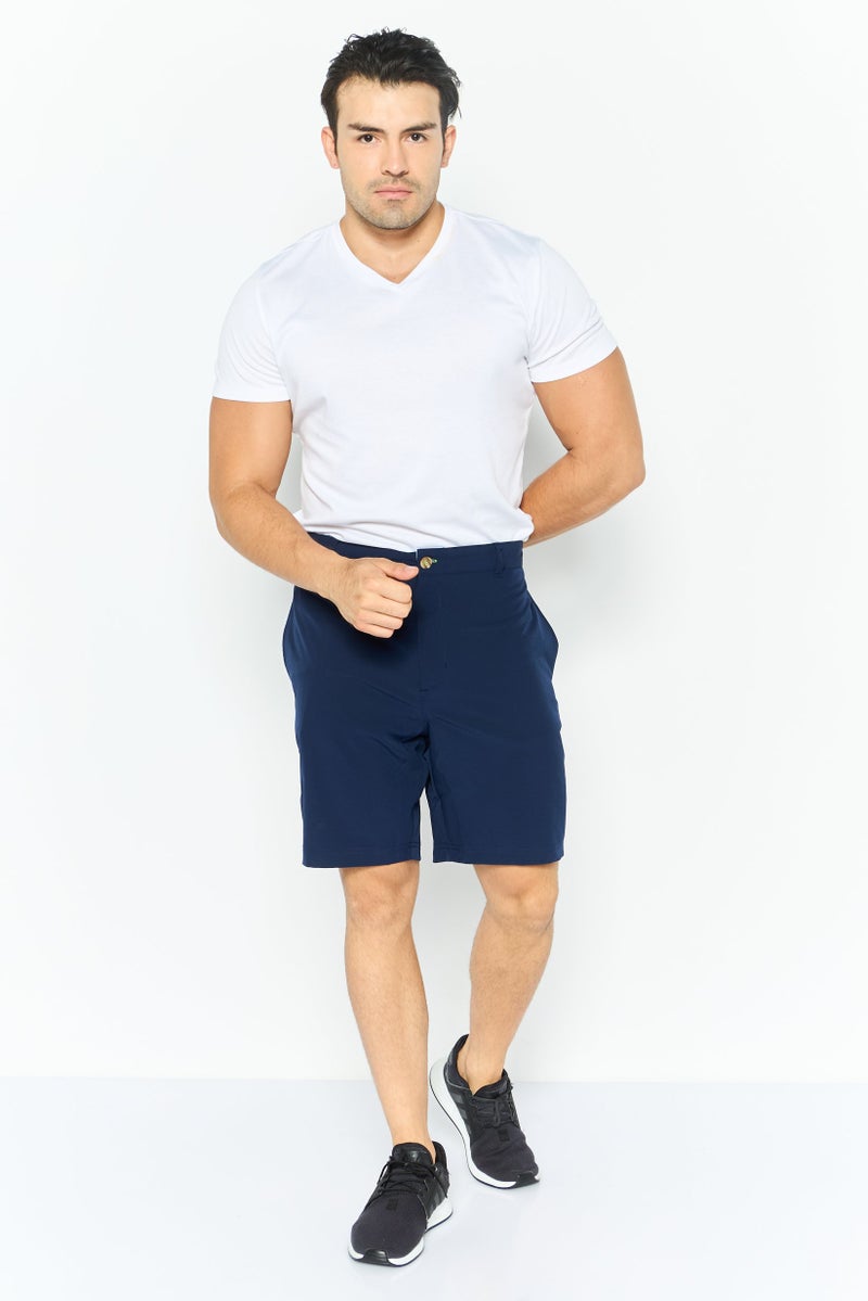 Tailorbyrd Men Plain Basic Shorts, Navy - Image 4