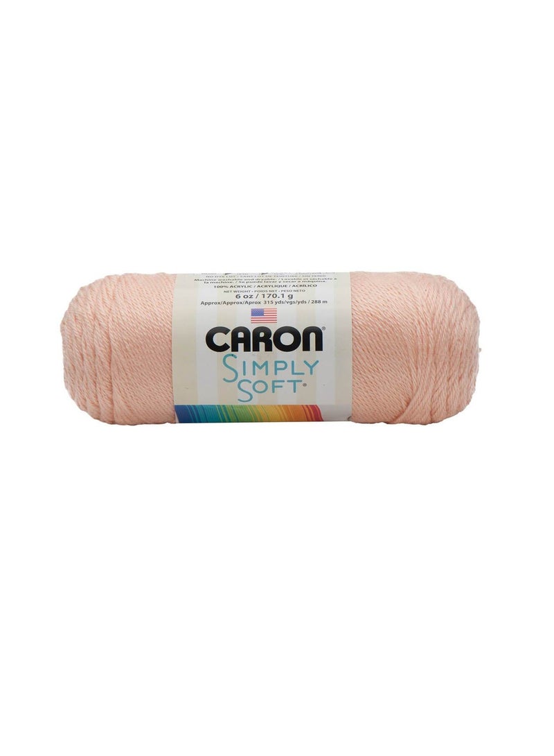 Caron Simply Soft Solids Yarn Light Country Peach - Image 1