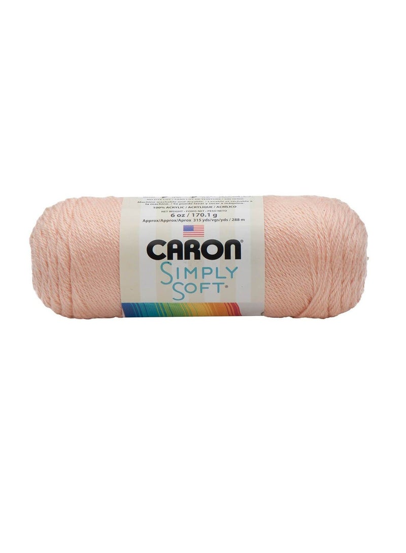 Caron Simply Soft Solids Yarn Light Country Peach - Image 3