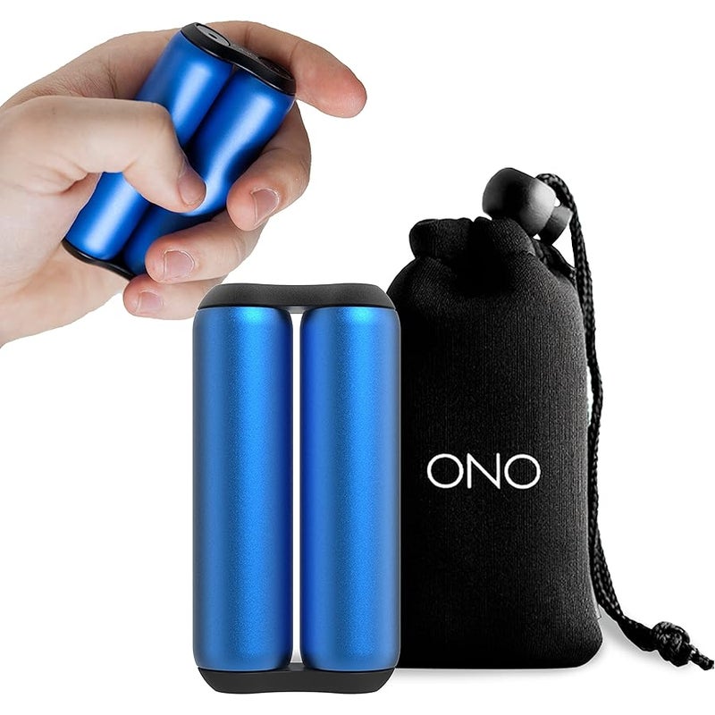ONO Roller - Handheld Fidget Toy for Adults | Help Relieve Stress, Anxiety, Tension | Promotes Focus, Clarity | Compact, Portable Design (Full Size/Aluminum, Sapphire) - Image 1