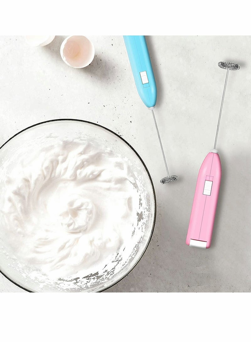 Epoxy Blender, Mini Kitchen Handheld Battery Power Epoxy Blender, Coffee Blender (Pink, Blue, Black, 3 Pieces)