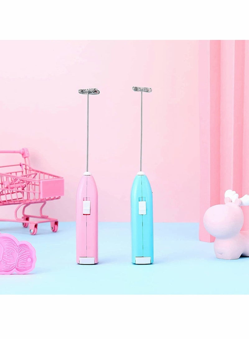 Epoxy Blender, Mini Kitchen Handheld Battery Power Epoxy Blender, Coffee Blender (Pink, Blue, Black, 3 Pieces)
