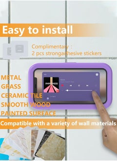 General Shower Phone Holder Waterproof Anti Fog- 480° Rotatable Retractable Adjustable iPhone Case Holder, Bathroom Wall Phone Mount Stand, for 4-7" Cellphones  - Image 5