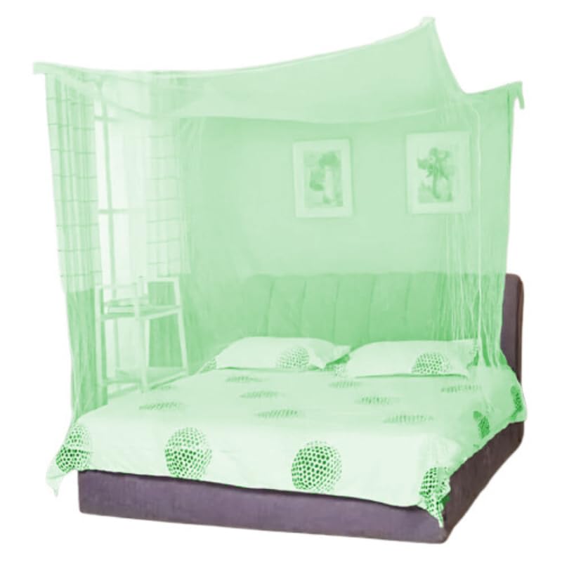 Divayanshi Foldable Polycotton Mosquito Net (Machhardani) for Diwan Bed (Green, 5x7 ft) | Full Coverage, Lightweight, Durable & Travel-Friendly | Easy to Use & Perfect for Home - Image 4
