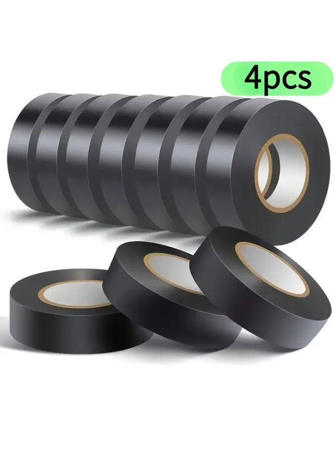 شريط كهربائي ثقيل 4 لفات أسود مقاوم للحرارة حتى 200 درجة مئوية - Image 2