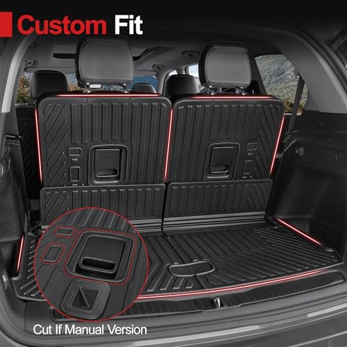 HOUCLEMIC Cargo Mat for 2021-2025 2026 Jeep Grand Cherokee L, All Weather TPE Rear Cargo Liner Trunk Mat with 3rd Row Seatback Cover for Jeep Grand Cherokee L Accessories - Image 5