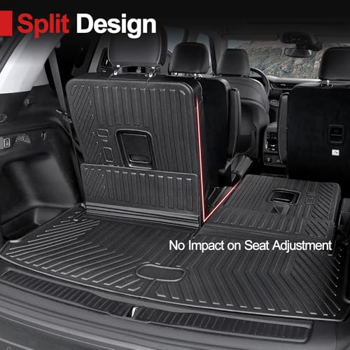 HOUCLEMIC Cargo Mat for 2021-2025 2026 Jeep Grand Cherokee L, All Weather TPE Rear Cargo Liner Trunk Mat with 3rd Row Seatback Cover for Jeep Grand Cherokee L Accessories - Image 2