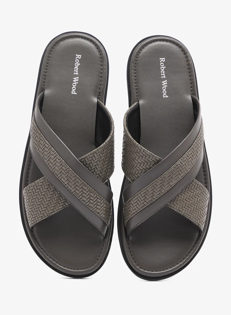 Robert Wood  Cross Strap Casual Sandals for Men | Best Price UAE