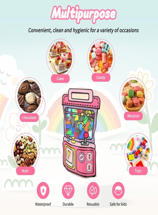 EONSUI 30PCS Plastic Goodie Bags with Handles, Bulk Cartoon Gift Wrapper for Party, Wedding, Birthday, Baby Shower, Sealable for Candy, Snacks,for Kids,Students - Image 3