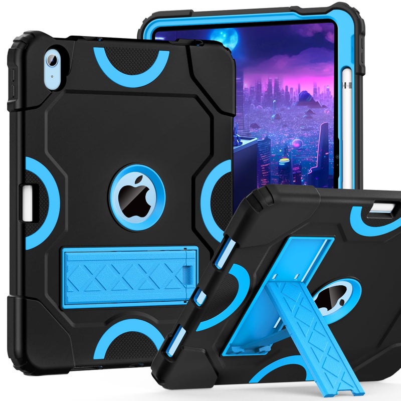Cantis Case for iPad 11inch A16 2025 iPad 10th Generation 2022 109 inch Shockproof Cover 10th Generation with Pencil Holder Kickstand BlackBlue