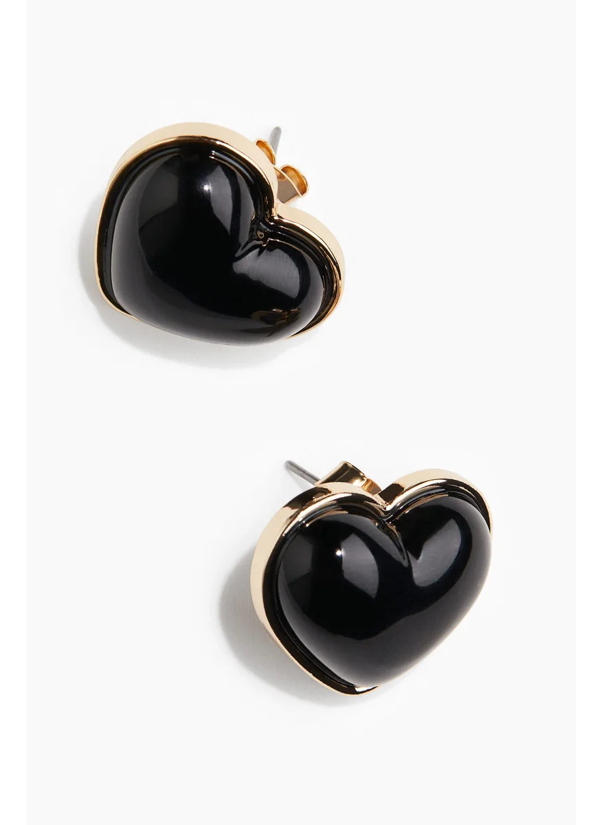 H&M Heart-Shaped Stud Earrings
