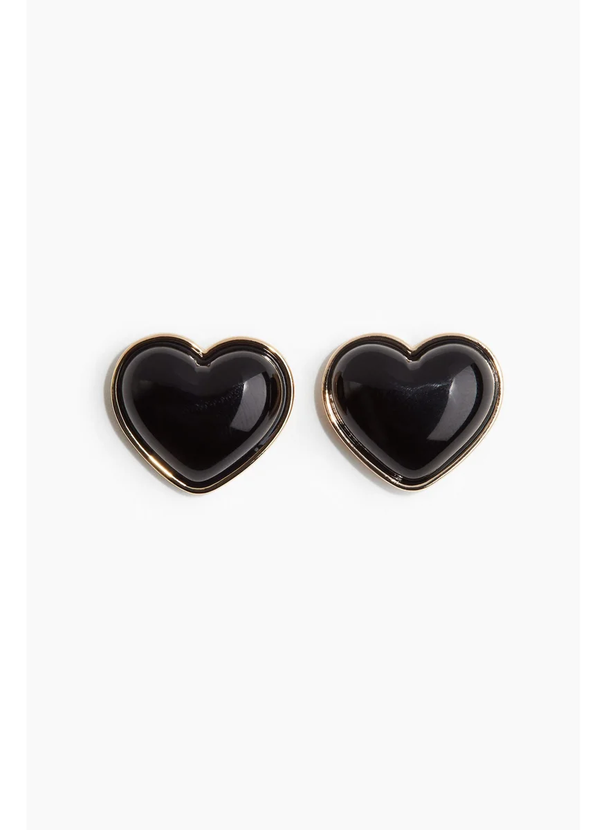 H&M Heart-Shaped Stud Earrings