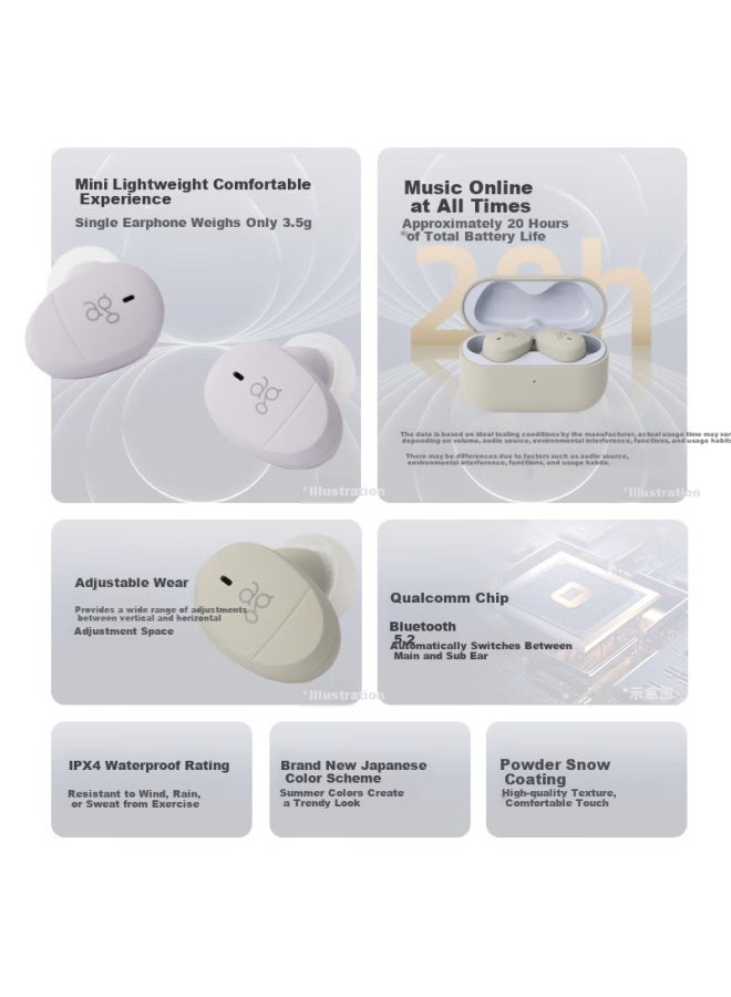Final Ag-tws09r True Wireless Bluetooth Earphones, Asmr-specific, Comfortable To Wear, Stable Connection, Cotsubu For Asmr Mk2, Lavender Color
