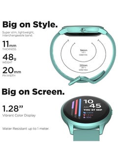 iTouch New Sport 4 Series Smartwatch Ocean Green Case Ocean Green Silicone Strap  - Image 2