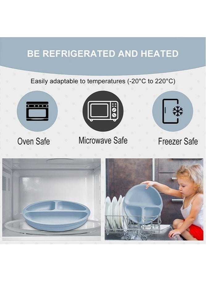 ميكسد مجموعة تغذية الطفل المتينة 6 قطعة ، وغسالة صحون آمنة BPA مجانية أدت الإمدادات للتفكيك للأطفال الصغار مع السيليكون Bib ، كوب Sippy ، الشوك ، الملعقات ، وعاء امتصاص واللوحة - Image 5