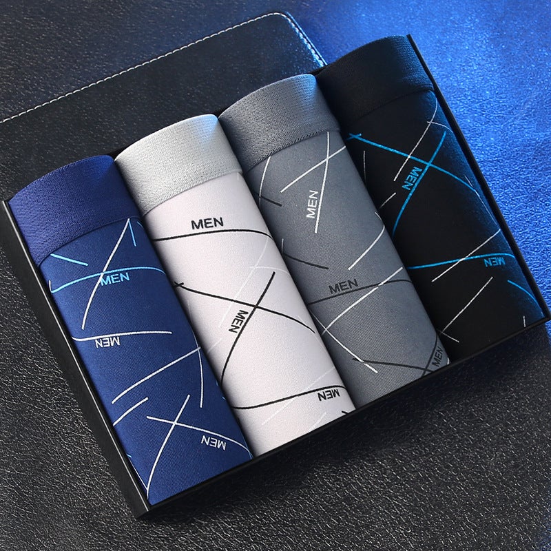 [New Explosions] Men'S Underwear Men'S Boxer Youth Mid-Waist Boxer Male Plus Size Shorts Shorts Head - Image 2