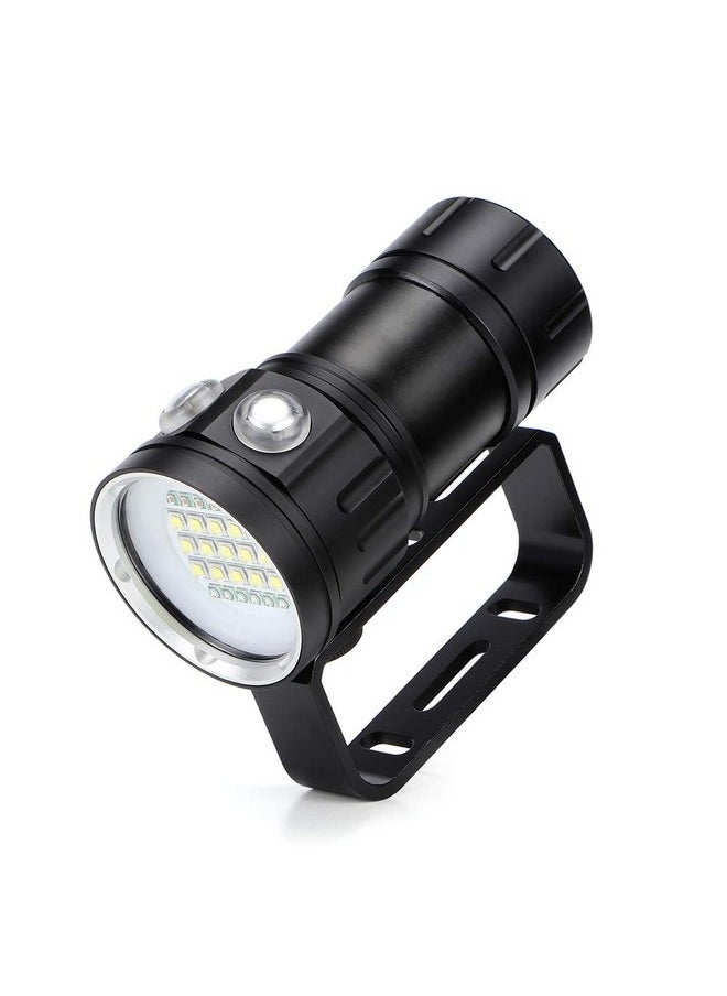 EECOO Diving Flashlight, 18000 Lumen Ipx8 Waterproof Diving Torch Scuba Dive Lights 500M 7Modes 120 Degree Wide Beam Angle Underwater Led Flashlight For Outdoor Under Water Sports  - Image 2