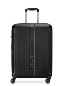 Depart Hard 69cm Hardcase 4 Double Wheel Expandable Check-In Luggage Trolley Case Black - 00314582000 X9