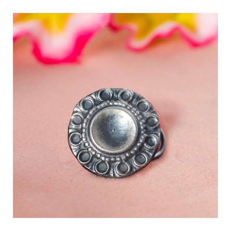 JSAJ Store Stone Nose Pin Wire Nose Pin in Pure 92.5 Sterling Silver - Image 2