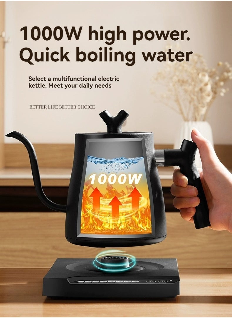 DOSCHER - 1L Gooseneck Electric Kettle 1000W, Pour Over Coffee Kettle with Constant Temperature, 304 Stainless Steel - Image 1