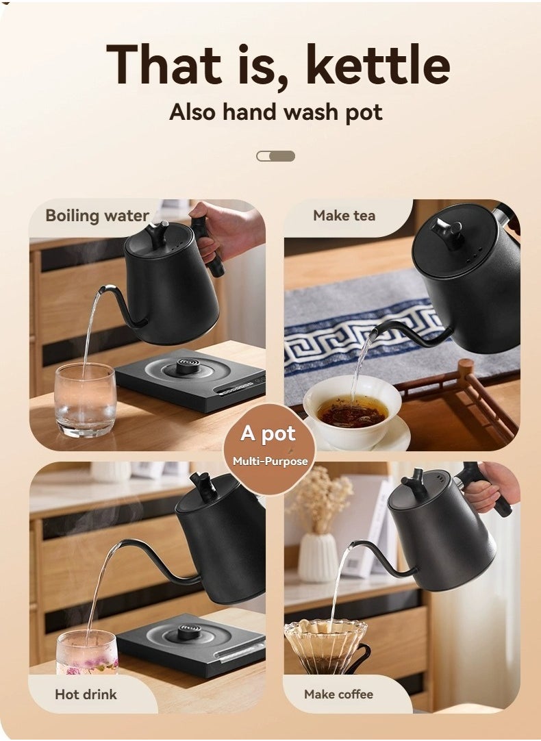 DOSCHER - 1L Gooseneck Electric Kettle 1000W, Pour Over Coffee Kettle with Constant Temperature, 304 Stainless Steel - Image 1