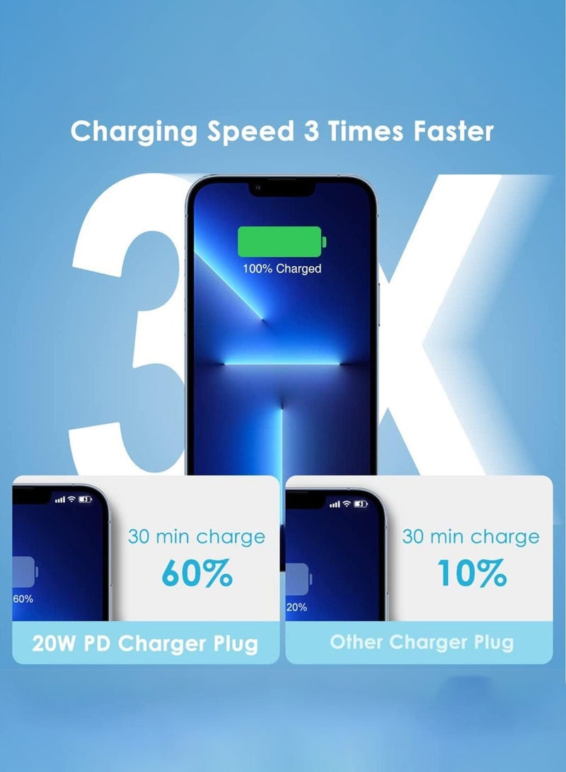 Arabest iPhone 20W Fast Charger | USB C Wall Fast Charger with USB C to Lightning Cable Compatible with iPhone 14/14 Pro/14 Pro Max/13/12/SE2020/11/XR/XS Max/X/iPad  - Image 5