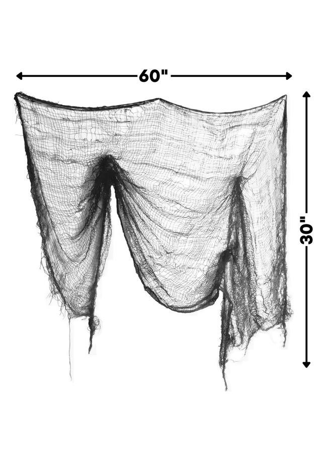 Amscan Halloween Creepy Gray Gauze Cloth - 60" x 30" (1 Count) - Perfect Indoor Hanging Decor for Spooky Atmosphere - Image 3