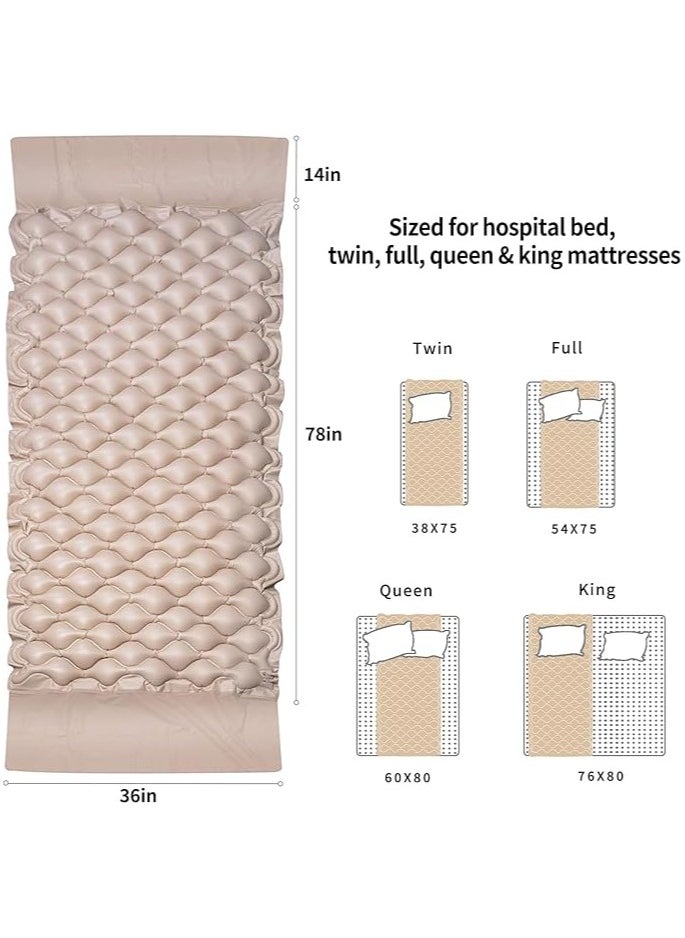 Generic - Pressure Pad Air Mattress for Hospital Bed Mattress Topper & Pump System Colchon Antiescaras para Persona Encamada Bed Sore Pads, Size 36" x 78" x 3" - Image 1