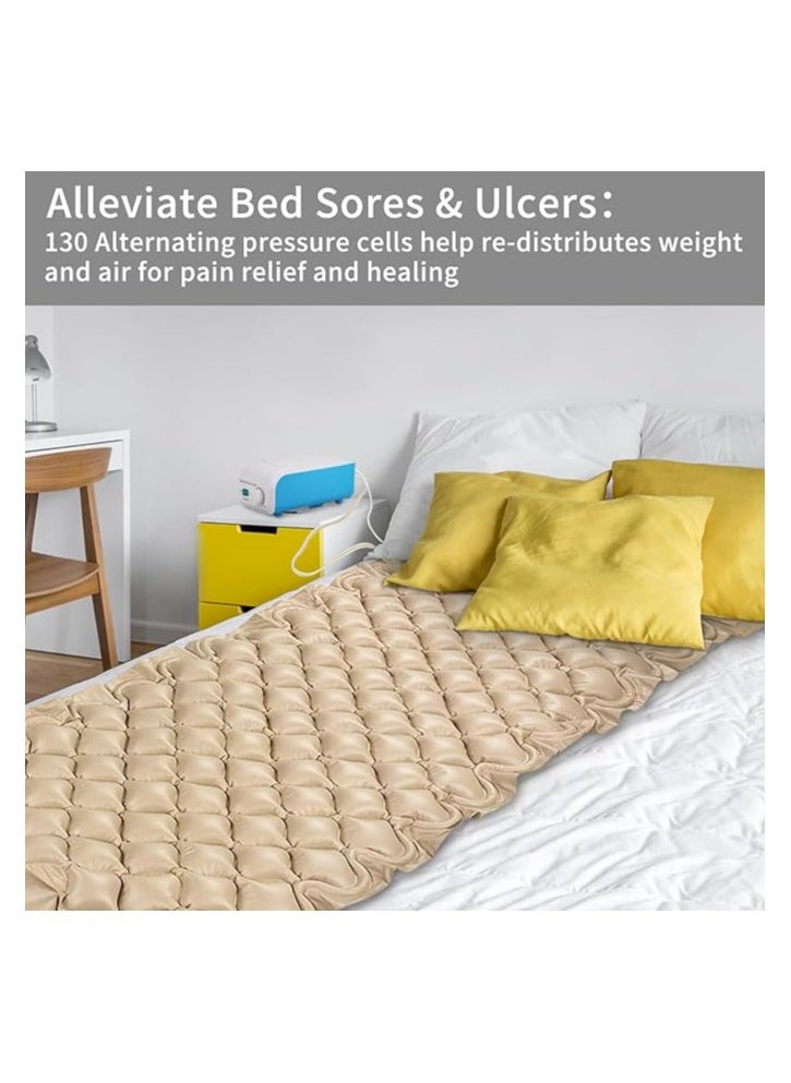 Generic - Pressure Pad Air Mattress for Hospital Bed Mattress Topper & Pump System Colchon Antiescaras para Persona Encamada Bed Sore Pads, Size 36" x 78" x 3" - Image 1